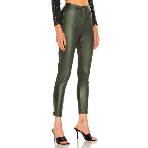 Retrofete Lara Faux Leather Ankle Zip Pants in Black - Picture 3 of 5